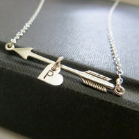 Thumbnail for Corazón Flechado Plata Ley 950 - nativosjewelry