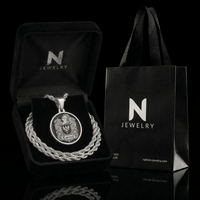 Thumbnail for Medalla Redonda Escudo Familiar Plata 950 - nativosjewelry