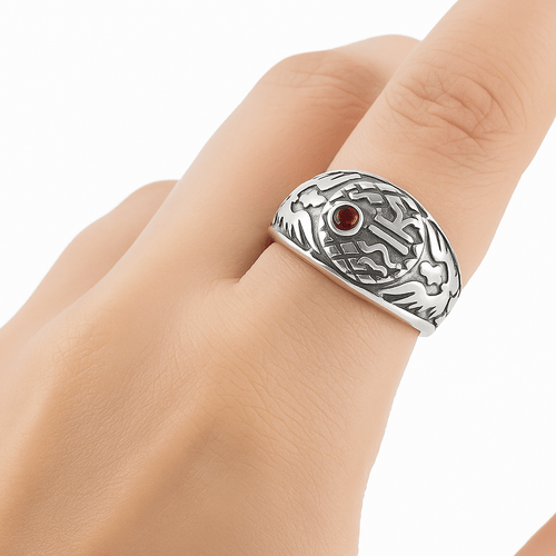Eagle Rubi Ring - nativosjewelry