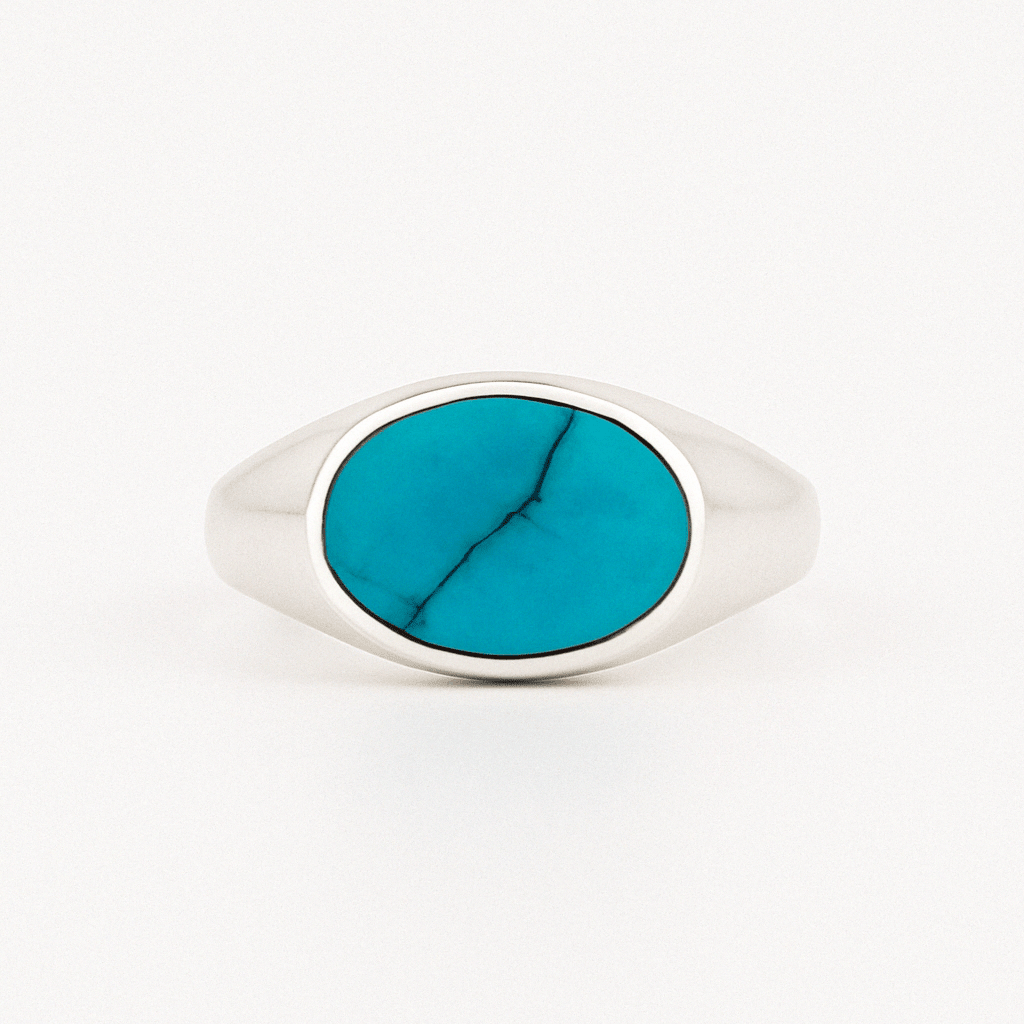 Eye Serenity — Turquoise Ring Silver 950 - nativosjewelry