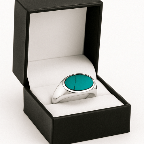 Eye Serenity — Turquoise Ring Silver 950 - nativosjewelry