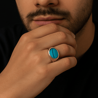 Thumbnail for Eye Serenity — Turquoise Ring Silver 950 - nativosjewelry