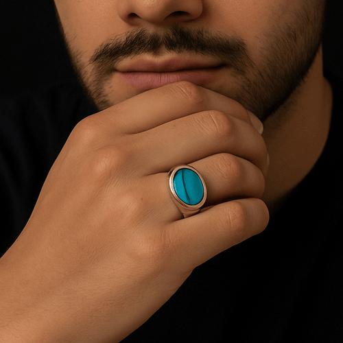 Eye Serenity — Turquoise Ring Silver 950 - nativosjewelry