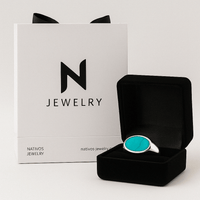 Thumbnail for Eye Serenity — Turquoise Ring Silver 950 - nativosjewelry