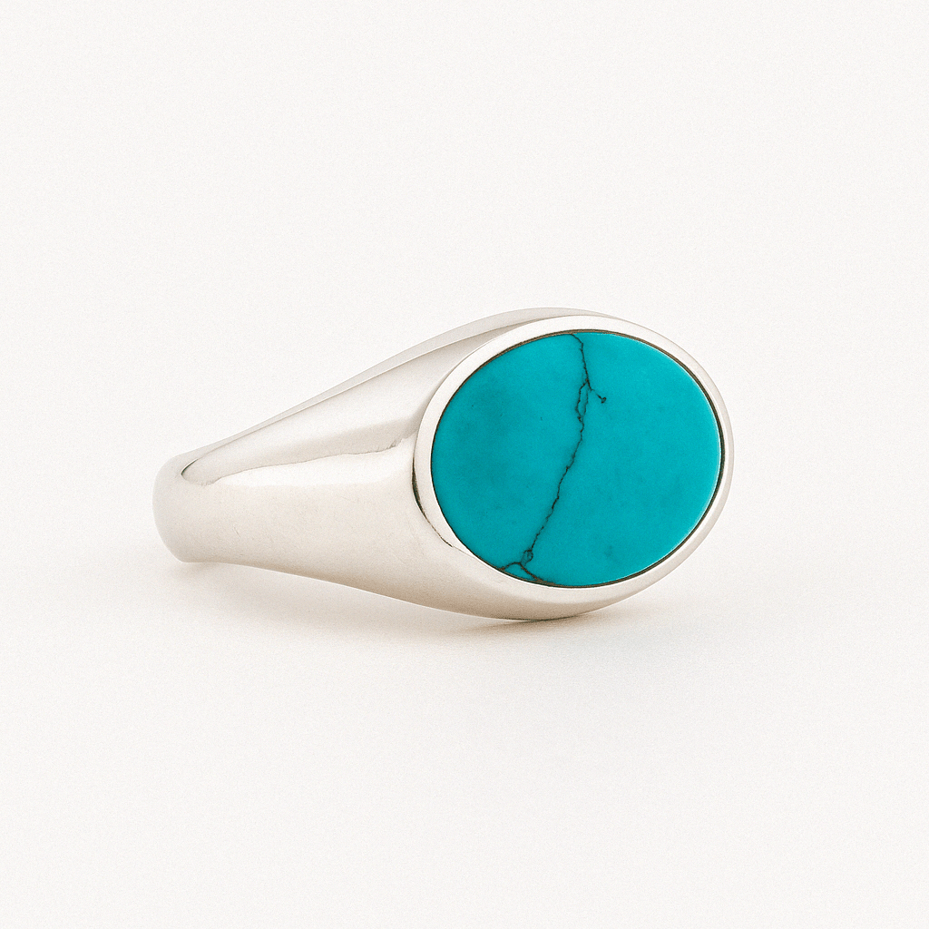 Eye Serenity — Turquoise Ring Silver 950 - nativosjewelry