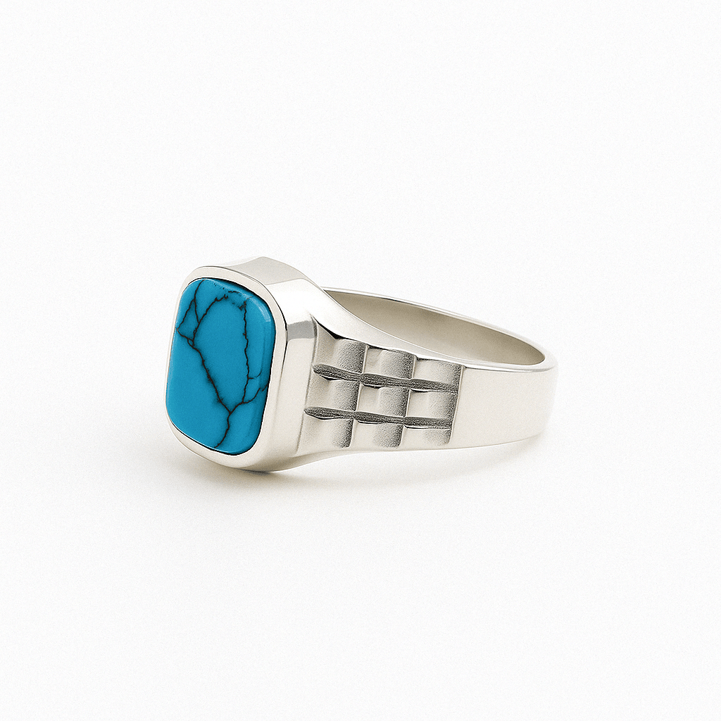 KRONOS Disciplina — Turquoise Ring Silver 950 - nativosjewelry