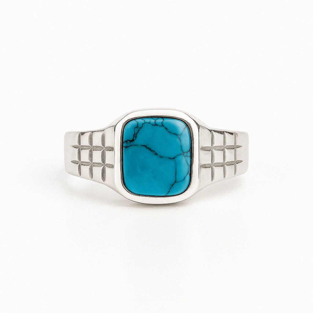 KRONOS Disciplina — Turquoise Ring Silver 950 - nativosjewelry