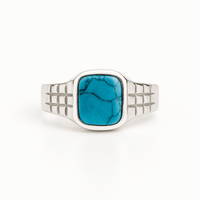 Thumbnail for KRONOS Disciplina — Turquoise Ring Silver 950 - nativosjewelry