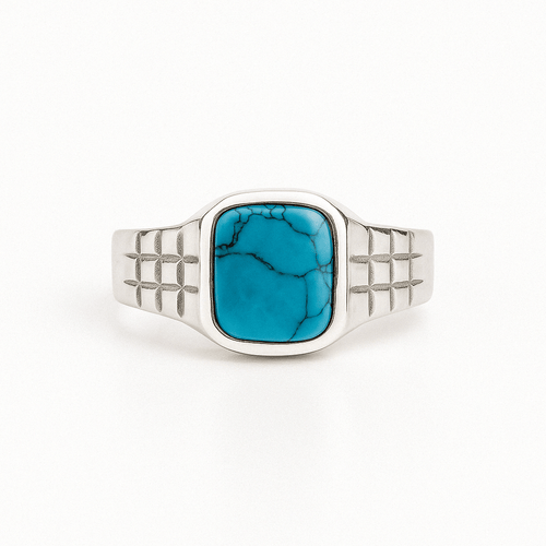 KRONOS Disciplina — Turquoise Ring Silver 950 - nativosjewelry