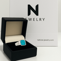 Thumbnail for KRONOS Disciplina — Turquoise Ring Silver 950 - nativosjewelry