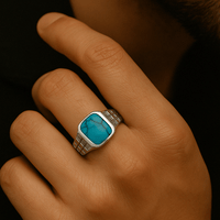 Thumbnail for KRONOS Disciplina — Turquoise Ring Silver 950 - nativosjewelry