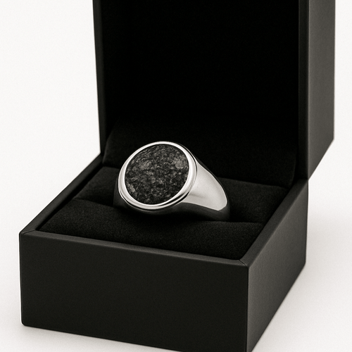 Obsidian Guard — Obsidiana Ring Silver 950 - nativosjewelry