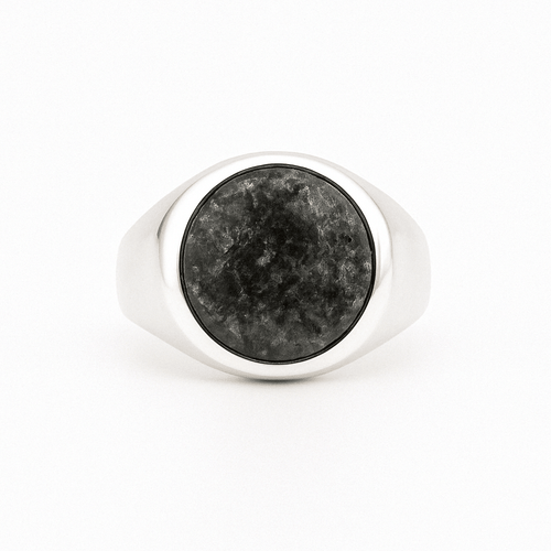 Obsidian Guard — Obsidiana Ring Silver 950 - nativosjewelry