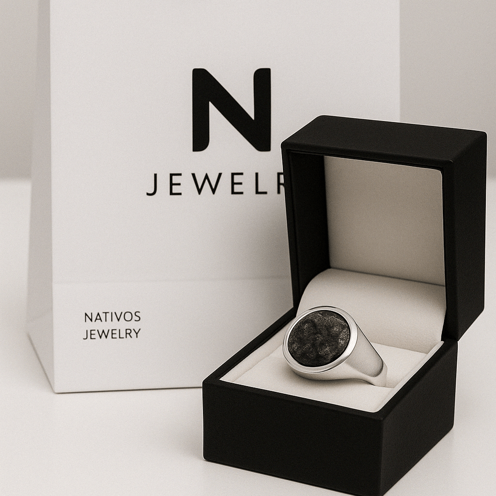 Obsidian Guard — Obsidiana Ring Silver 950 - nativosjewelry