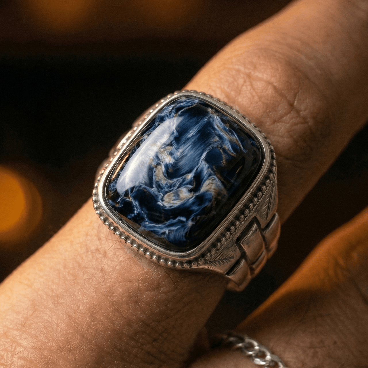 Pietersita — Anillo Plata 950 - nativosjewelry