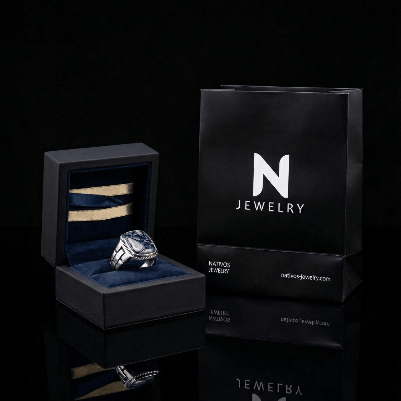 Pietersita — Anillo Plata 950 - nativosjewelry
