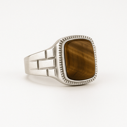 Tiger Force — Tiger’s Eye Ring Silver 950 - nativosjewelry