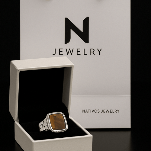 Tiger Force — Tiger’s Eye Ring Silver 950 - nativosjewelry
