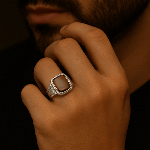 Tiger Force — Tiger’s Eye Ring Silver 950 - nativosjewelry