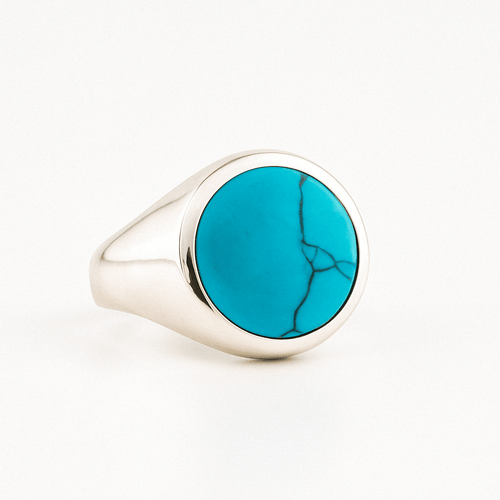 Turquesa Harmony — Circular Ring Silver 950 - nativosjewelry