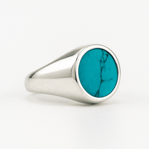 Turquesa Harmony — Circular Ring Silver 950 - nativosjewelry