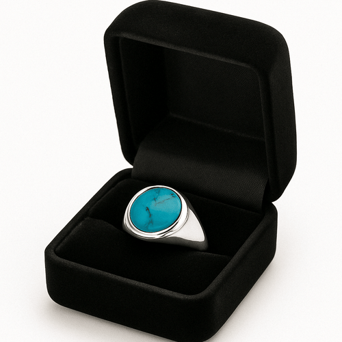 Turquesa Harmony — Circular Ring Silver 950 - nativosjewelry