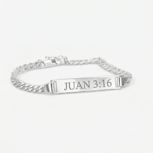 Esclava Identidad 5mm — Silver ID Bracelet 950 (20cm) - nativosjewelry
