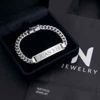 Thumbnail for Esclava Identidad 5mm — Silver ID Bracelet 950 (20cm) - nativosjewelry