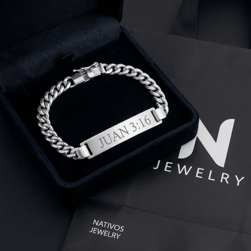 Esclava Identidad 5mm — Silver ID Bracelet 950 (20cm) - nativosjewelry