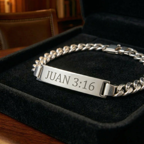 Esclava Identidad 5mm — Silver ID Bracelet 950 (20cm) - nativosjewelry