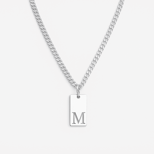 Microlomo con Placa Inicial — Plata 925 & 950 - nativosjewelry