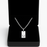 Thumbnail for Microlomo con Placa Inicial — Plata 925 & 950 - nativosjewelry