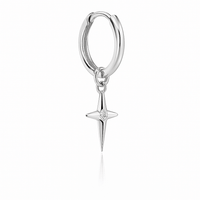Thumbnail for Arete de Plata 950 Estrella con Circon – Joya Masculina Elegante - nativosjewelry