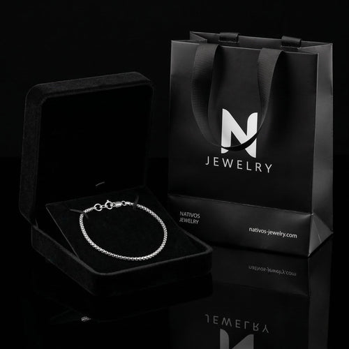 Box Minimal 925 — Silver Box Bracelet Adjustable - nativosjewelry