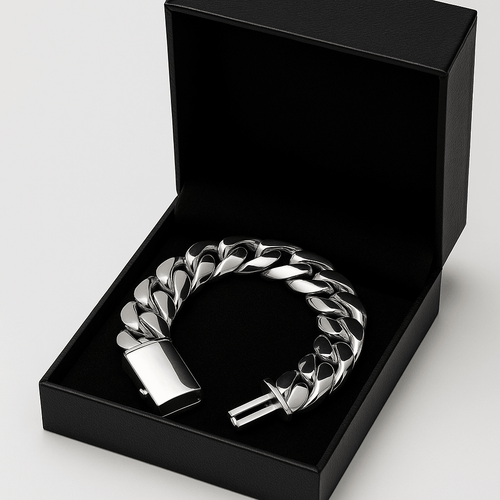 Cuban Dominio 14mm — Silver Cuban Bracelet 999 (22 cm / 8.6”) - nativosjewelry