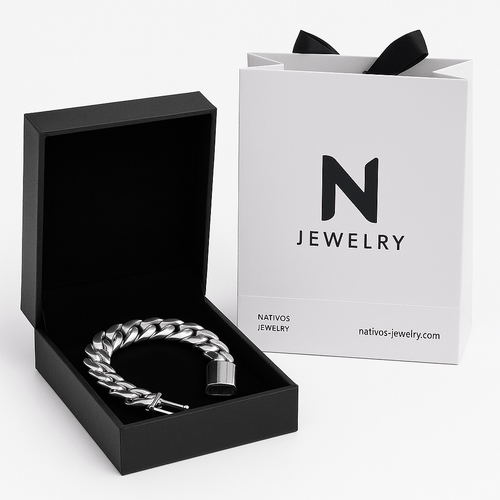 Cuban Impacto 15mm — Silver Cuban Bracelet 950 (21cm) - nativosjewelry