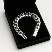 Thumbnail for Cuban Impacto 15mm — Silver Cuban Bracelet 950 (21cm) - nativosjewelry