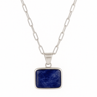 Thumbnail for EGEO Legacy — LapisLazuli Necklace Silver 950 - nativosjewelry