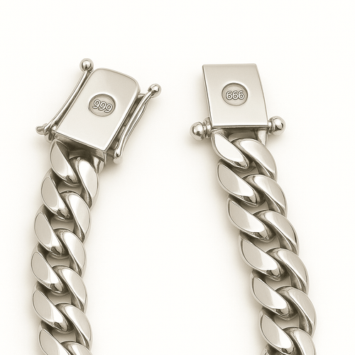 Miami Clásica 9mm — Silver Cuban Bracelet 999 (21cm) - nativosjewelry