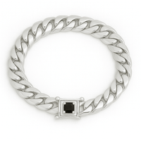 Thumbnail for Miami Clásica 9mm — Silver Cuban Bracelet 999 (21cm) - nativosjewelry