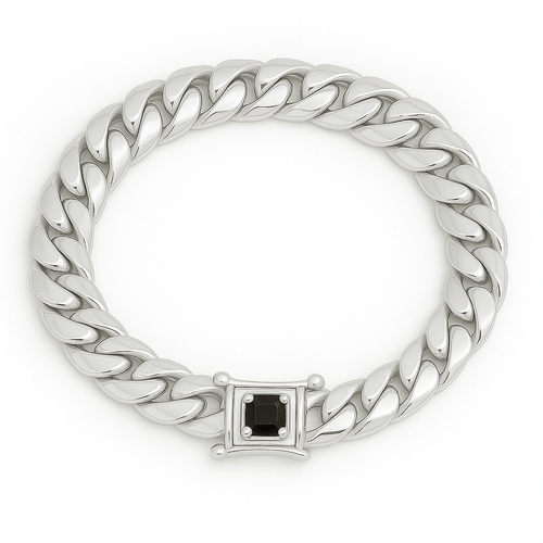 Miami Clásica 9mm — Silver Cuban Bracelet 999 (21cm) - nativosjewelry