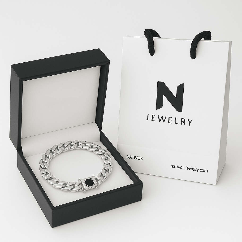 Miami Clásica 9mm — Silver Cuban Bracelet 999 (21cm) - nativosjewelry