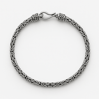 Thumbnail for Pulsera Bizantina de Plata 950 para Hombre 3mm - nativosjewelry