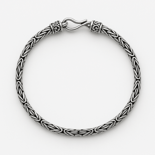 Pulsera Bizantina de Plata 950 para Hombre 3mm - nativosjewelry
