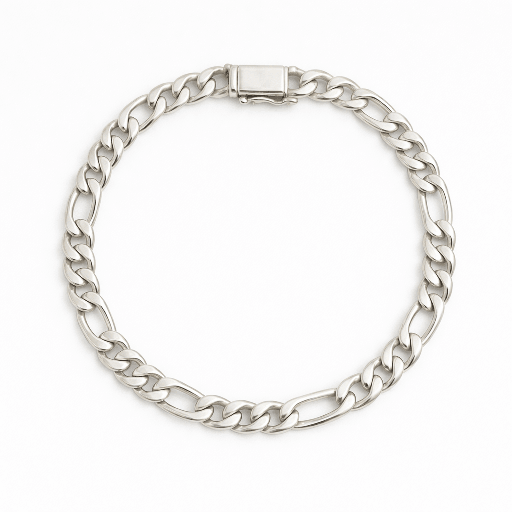 Fígaro Clásico 3mm — Silver Bracelet 950 - nativosjewelry