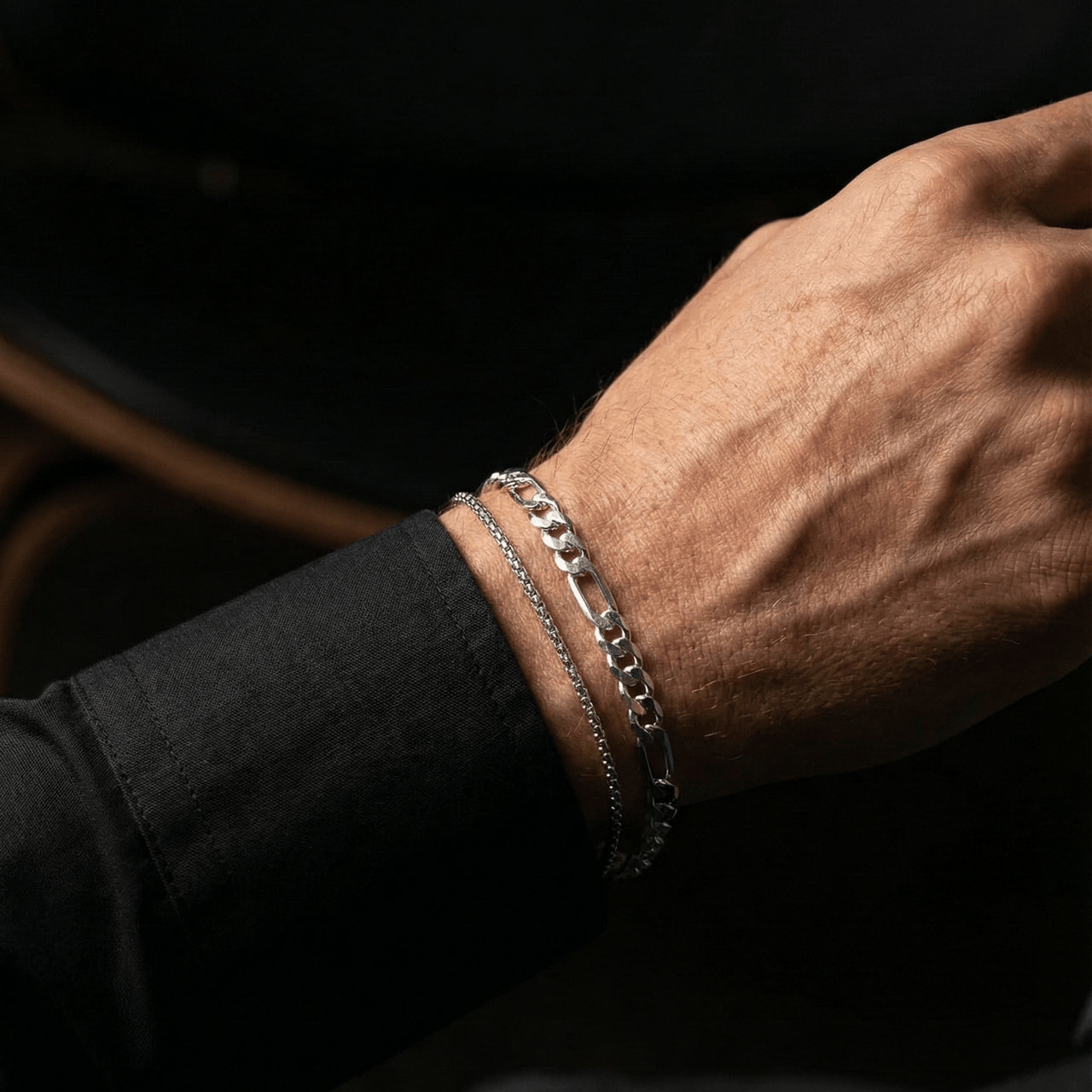 Fígaro Clásico 3mm — Silver Bracelet 950 - nativosjewelry