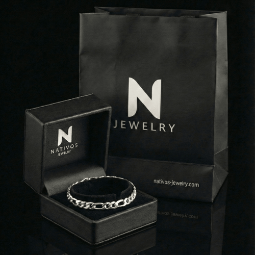 Fígaro Clásico 3mm — Silver Bracelet 950 - nativosjewelry