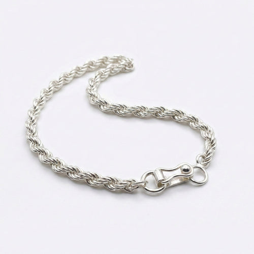 Rope Diario 2mm — Silver Rope Bracelet 950 - nativosjewelry
