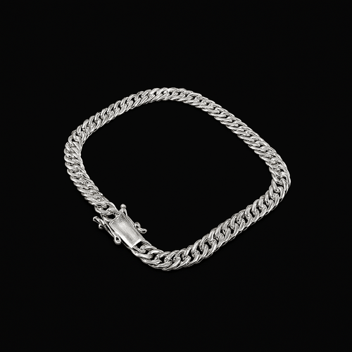 Malla Cubana Equilibrio 5mm — Silver Cuban Bracelet 950 - nativosjewelry