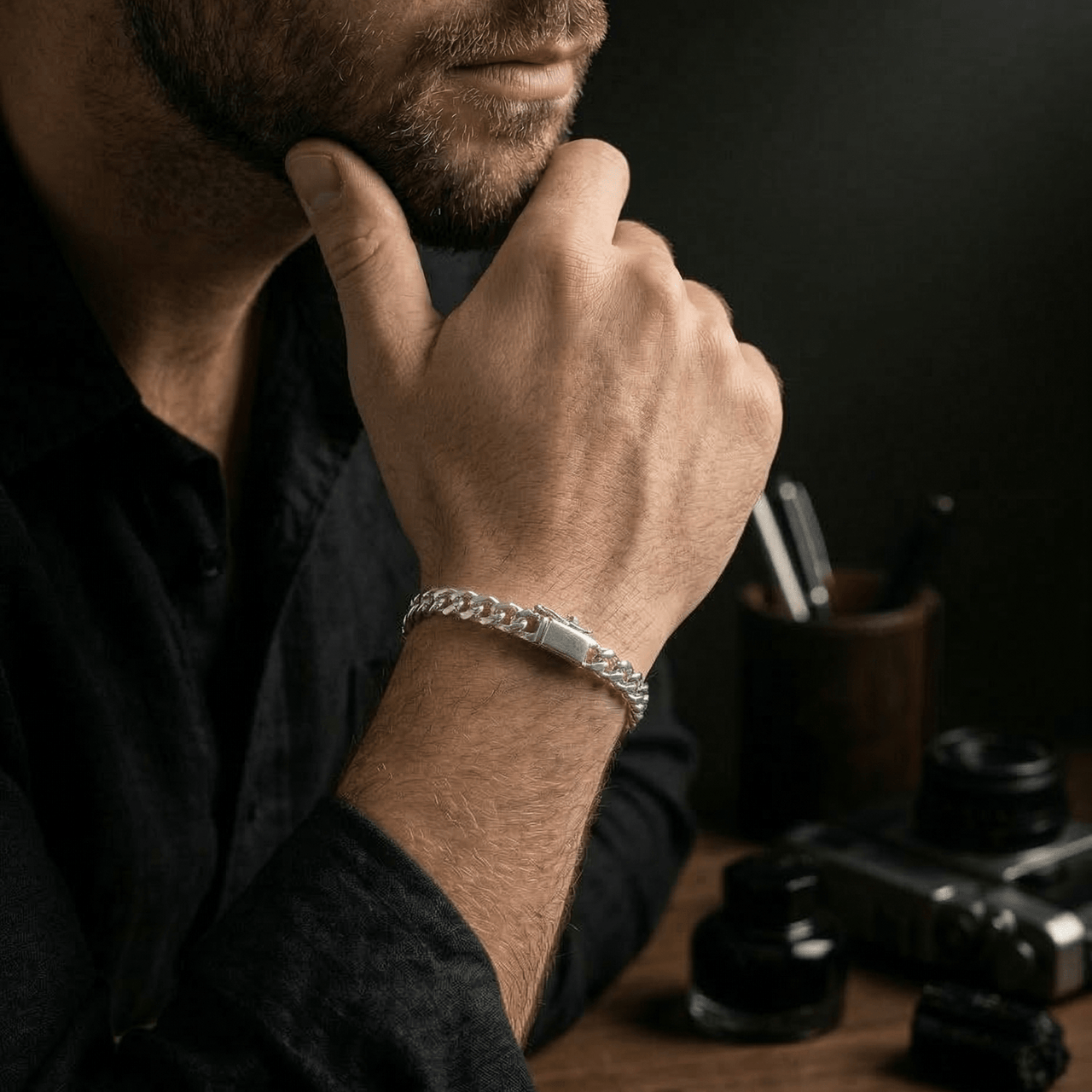 Lomo Presencia 6mm — Silver Bracelet 950 - nativosjewelry